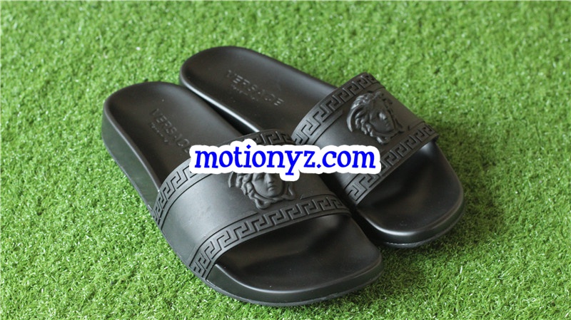 Brand Versace Black Slide